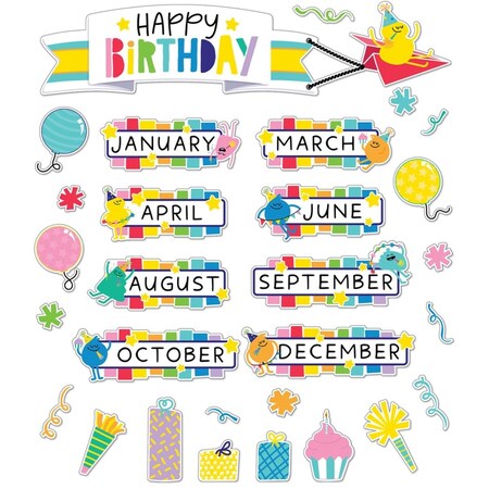 Bullicio Happy Place Birthday Bulletin Board Set BU3483972